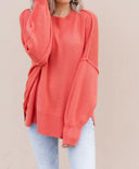 Everyday Elegance Side Slit Sweater | S-XL-Sweaters-Rae Collective, Women's Online Fashion Boutique Located in Phoenix, Arizona (Scottsdale Area)