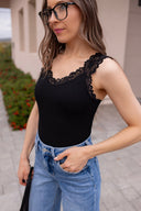 LUXE Lace Detailed Tank Top