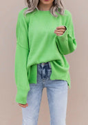 Everyday Elegance Side Slit Sweater | S-XL-Sweaters-Rae Collective, Women's Online Fashion Boutique Located in Phoenix, Arizona (Scottsdale Area)