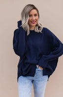 Everyday Elegance Side Slit Sweater | S-XL-Sweaters-Rae Collective, Women's Online Fashion Boutique Located in Phoenix, Arizona (Scottsdale Area)