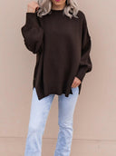 Everyday Elegance Side Slit Sweater | S-XL-Sweaters-Rae Collective, Women's Online Fashion Boutique Located in Phoenix, Arizona (Scottsdale Area)