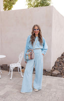 So Fetch Mineral Washed Wide-Leg Smocked Waist Pants | 6 Colors