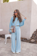 So Fetch Mineral Washed Wide-Leg Smocked Waist Pants | 6 Colors