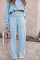 So Fetch Mineral Washed Wide-Leg Smocked Waist Pants | 6 Colors