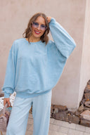 Vintage Ease Mineral Washed Crew Neck Sweatshirt | 8 Colors