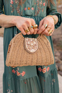 The Willow Rattan Beaded Purse