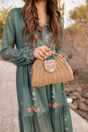 The Willow Rattan Beaded Purse