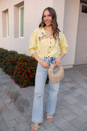 Garden Daydream Floral Embroidered Blouse