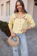 Garden Daydream Floral Embroidered Blouse
