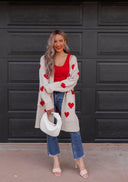 Love Me Or Not Heart Print Cardigan | S-XL-Sweaters-Krush Kandy, Women's Online Fashion Boutique Located in Phoenix, Arizona (Scottsdale Area)