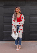 Love Me Or Not Heart Print Cardigan | S-XL-Sweaters-Rae Collective, Women's Online Fashion Boutique Located in Phoenix, Arizona (Scottsdale Area)