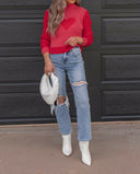 Vervet High Rise Distressed Dad Jeans-Jeans-Rae Collective, Women's Online Fashion Boutique Located in Phoenix, Arizona (Scottsdale Area)