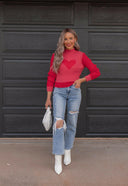LOVER Heart Print Sweater | S-XL-Sweaters-Krush Kandy, Women's Online Fashion Boutique Located in Phoenix, Arizona (Scottsdale Area)