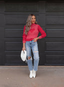 LOVER Heart Print Sweater | S-XL-Sweaters-Krush Kandy, Women's Online Fashion Boutique Located in Phoenix, Arizona (Scottsdale Area)