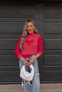 LOVER Heart Print Sweater | S-XL-Sweaters-Rae Collective, Women's Online Fashion Boutique Located in Phoenix, Arizona (Scottsdale Area)