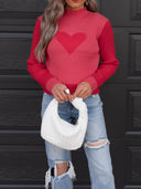 LOVER Heart Print Sweater | S-XL-Sweaters-Rae Collective, Women's Online Fashion Boutique Located in Phoenix, Arizona (Scottsdale Area)