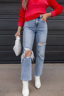 Vervet High Rise Distressed Dad Jeans-Jeans-Rae Collective, Women's Online Fashion Boutique Located in Phoenix, Arizona (Scottsdale Area)