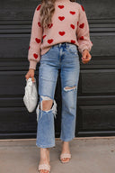 Vervet High Rise Distressed Dad Jeans-Jeans-Rae Collective, Women's Online Fashion Boutique Located in Phoenix, Arizona (Scottsdale Area)