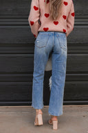 Vervet High Rise Distressed Dad Jeans-Jeans-Rae Collective, Women's Online Fashion Boutique Located in Phoenix, Arizona (Scottsdale Area)