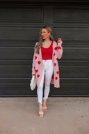 Love Me Or Not Heart Print Cardigan | S-XL-Sweaters-Rae Collective, Women's Online Fashion Boutique Located in Phoenix, Arizona (Scottsdale Area)