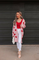 Love Me Or Not Heart Print Cardigan | S-XL-Sweaters-Krush Kandy, Women's Online Fashion Boutique Located in Phoenix, Arizona (Scottsdale Area)