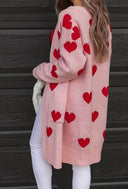 Love Me Or Not Heart Print Cardigan | S-XL-Sweaters-Rae Collective, Women's Online Fashion Boutique Located in Phoenix, Arizona (Scottsdale Area)