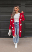 Love Me Or Not Heart Print Cardigan | S-XL-Sweaters-Krush Kandy, Women's Online Fashion Boutique Located in Phoenix, Arizona (Scottsdale Area)