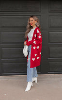 Love Me Or Not Heart Print Cardigan | S-XL-Sweaters-Rae Collective, Women's Online Fashion Boutique Located in Phoenix, Arizona (Scottsdale Area)