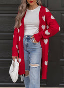 Love Me Or Not Heart Print Cardigan | S-XL-Sweaters-Rae Collective, Women's Online Fashion Boutique Located in Phoenix, Arizona (Scottsdale Area)