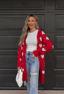 Love Me Or Not Heart Print Cardigan | S-XL-Sweaters-Rae Collective, Women's Online Fashion Boutique Located in Phoenix, Arizona (Scottsdale Area)
