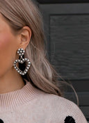 Love Me Stone Heart Earrings MADE TO ORDER-Hoop Earrings-Rae Collective, Women's Online Fashion Boutique Located in Phoenix, Arizona (Scottsdale Area)