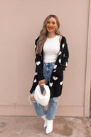 Love Me Or Not Heart Print Cardigan | S-XL-Sweaters-Krush Kandy, Women's Online Fashion Boutique Located in Phoenix, Arizona (Scottsdale Area)