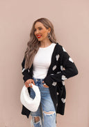 Love Me Or Not Heart Print Cardigan | S-XL-Sweaters-Krush Kandy, Women's Online Fashion Boutique Located in Phoenix, Arizona (Scottsdale Area)