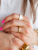 Sterling Silver Soft Glam Crystal Band Ring