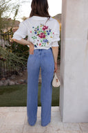 Garden Daydream Floral Embroidered Blouse