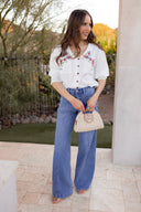 Garden Daydream Floral Embroidered Blouse