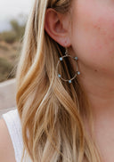 Twisted Rope Stone Hoop Earrings-Hoop Earrings-Krush Kandy, Women's Online Fashion Boutique Located in Phoenix, Arizona (Scottsdale Area)