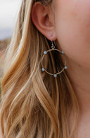 Twisted Rope Stone Hoop Earrings-Hoop Earrings-Krush Kandy, Women's Online Fashion Boutique Located in Phoenix, Arizona (Scottsdale Area)