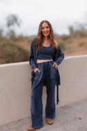 J.HER Mineral Wash Ribbed Brami Tank Cropped Top