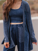 J.HER Mineral Wash Ribbed Brami Tank Cropped Top