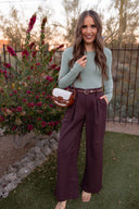 The Skyline High Rise Wide Straight Leg Pants | S-2X