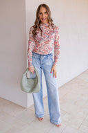 The Secret Garden Floral Mesh Top