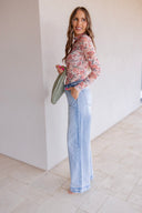 The Secret Garden Floral Mesh Top