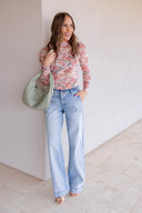 The Secret Garden Floral Mesh Top