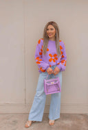 Madeline Blooming Daisy Sweater | S-XL-Sweaters-Rae Collective, Women's Online Fashion Boutique Located in Phoenix, Arizona (Scottsdale Area)