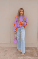 Madeline Blooming Daisy Sweater | S-XL-Sweaters-Krush Kandy, Women's Online Fashion Boutique Located in Phoenix, Arizona (Scottsdale Area)
