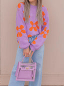 Madeline Blooming Daisy Sweater | S-XL-Sweaters-Rae Collective, Women's Online Fashion Boutique Located in Phoenix, Arizona (Scottsdale Area)