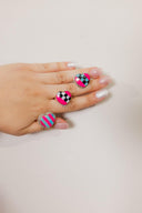 Kandy Stripe & Checkered Rings-Rings-Rae Collective, Women's Online Fashion Boutique Located in Phoenix, Arizona (Scottsdale Area)
