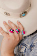 Kandy Stripe & Checkered Rings-Rings-Rae Collective, Women's Online Fashion Boutique Located in Phoenix, Arizona (Scottsdale Area)