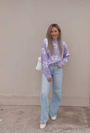 Georgia Daisy Spring Sweater | S-XL-Sweaters-Rae Collective, Women's Online Fashion Boutique Located in Phoenix, Arizona (Scottsdale Area)